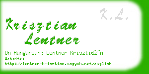 krisztian lentner business card